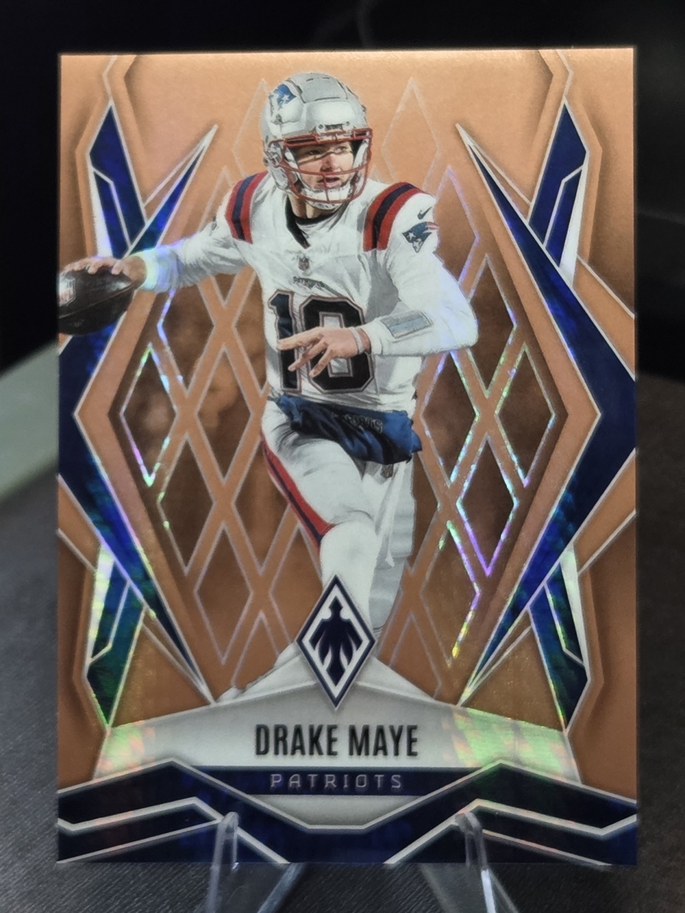 Drake Maye Patriots Football Card - Bronze Holo